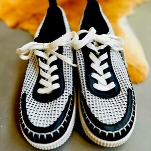 Stylish Black & White Women's Sneakers by Lucky Step